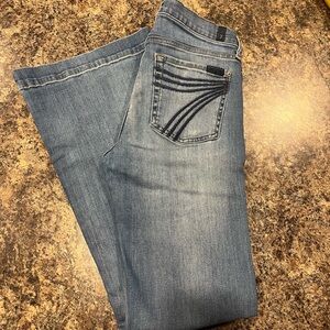 7 For All Mankind Blue Boot Cut Jeans